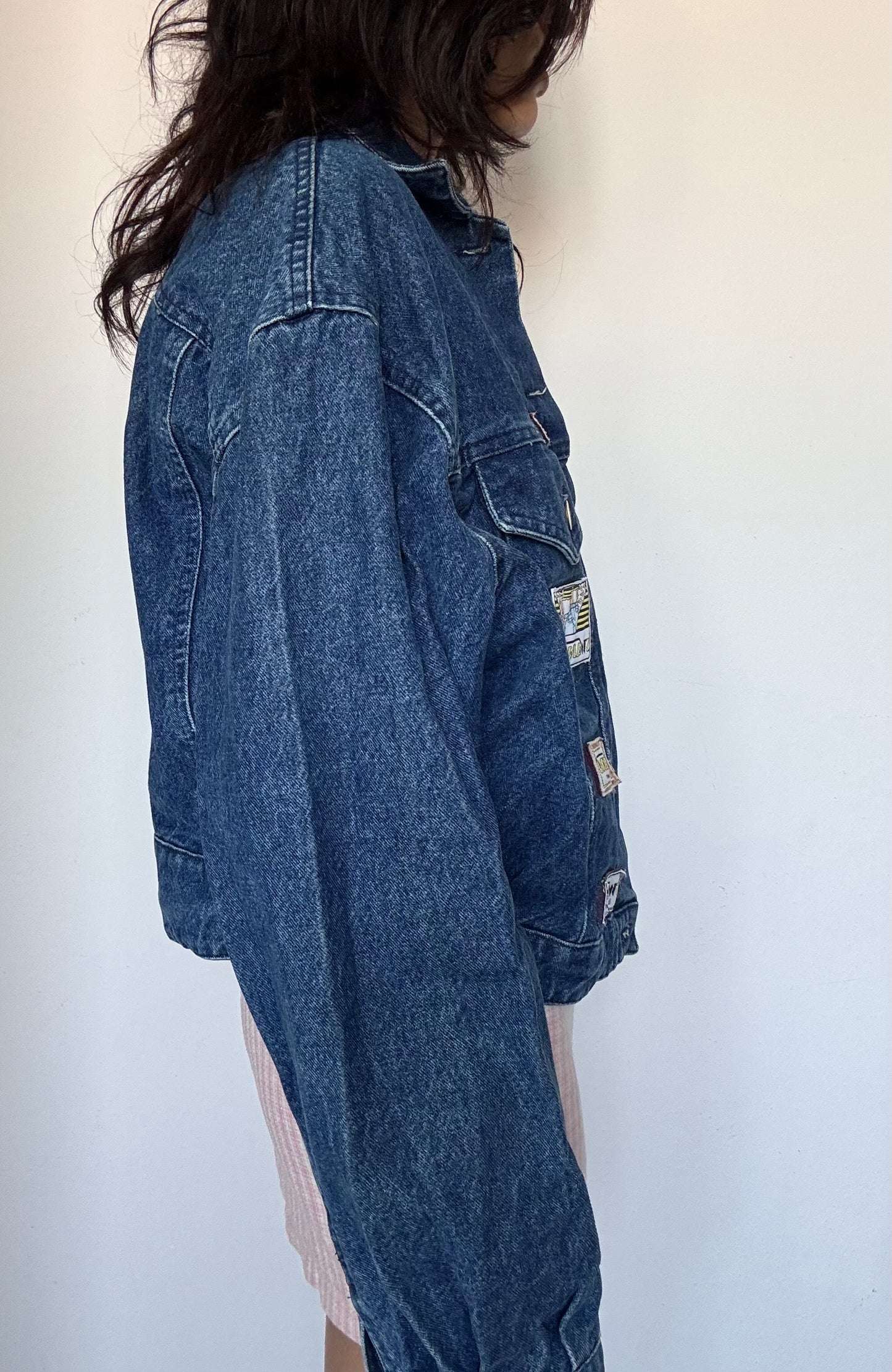 Denim cropped jacket