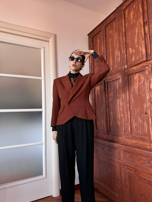 Biscotto cropped blazer