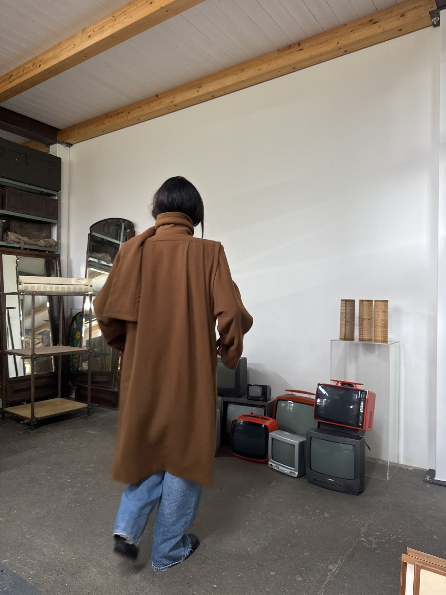 Caramello scarf coat