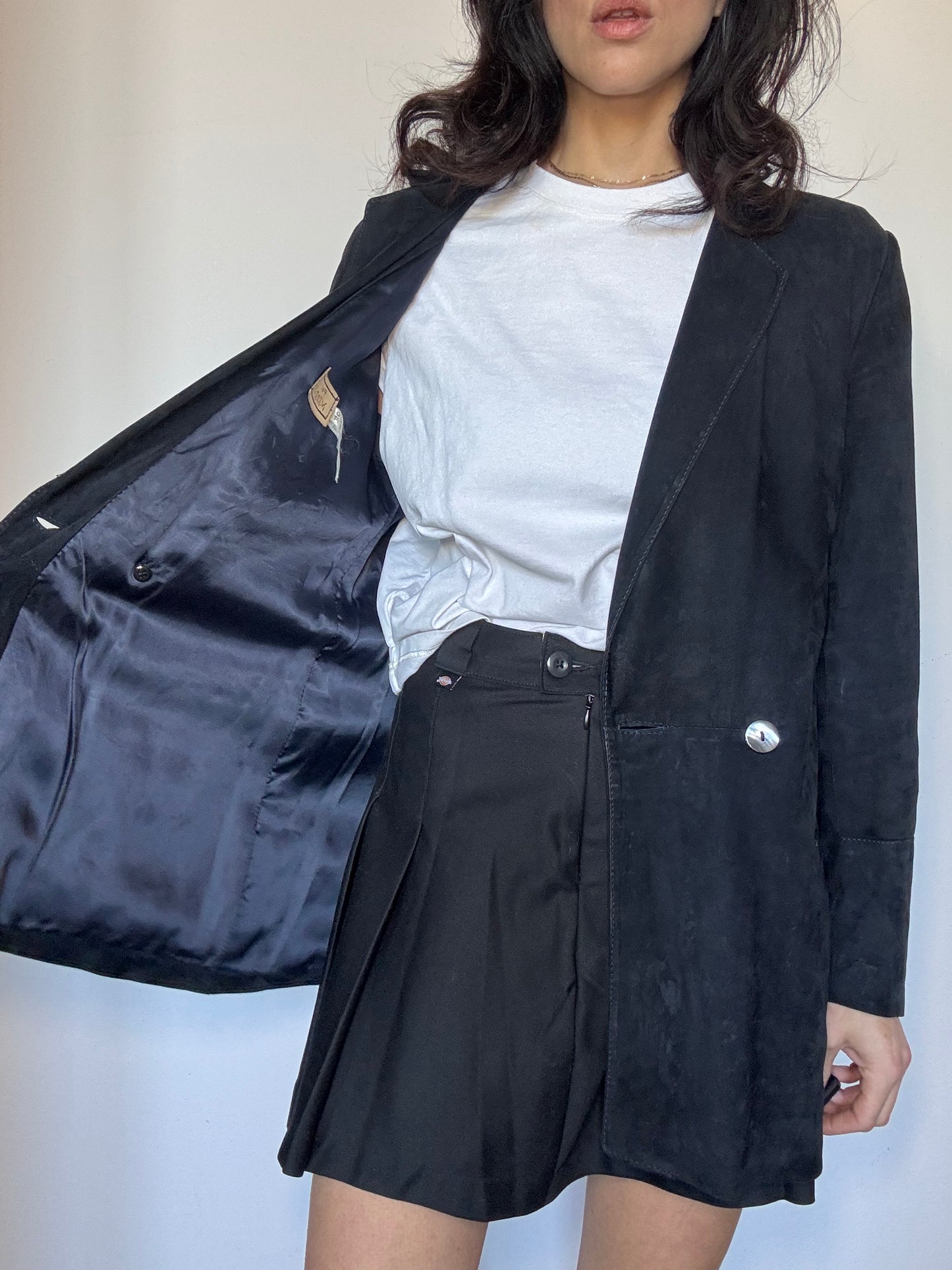Deep blue suede blazer