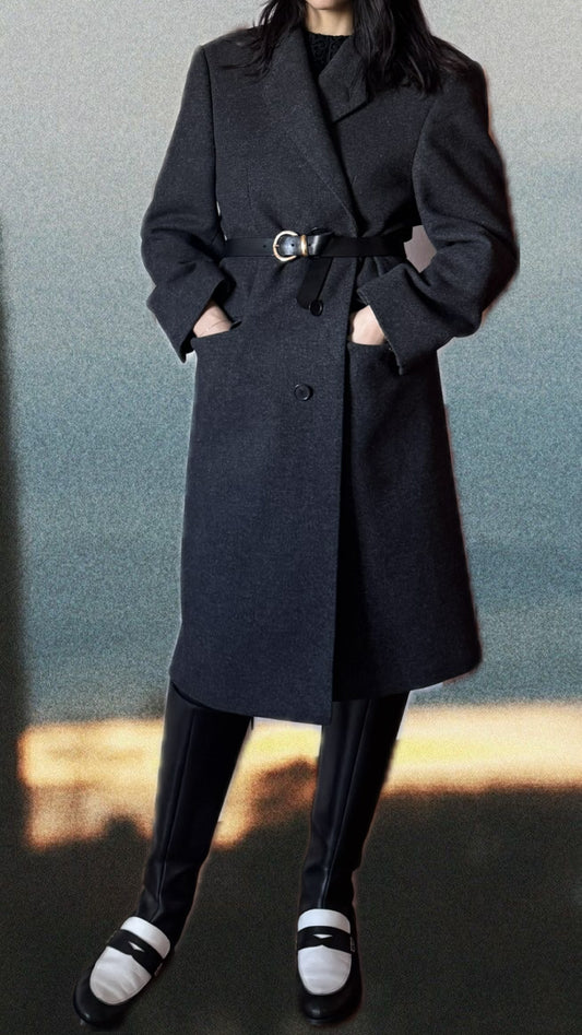 Classy grey wool coat