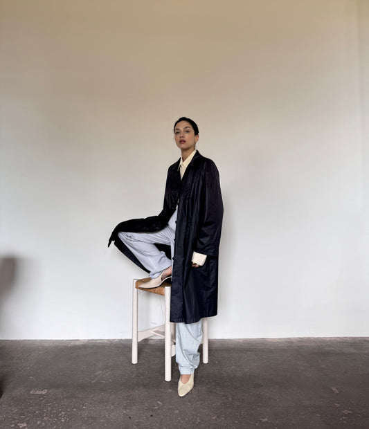 Blue navy trenchcoat