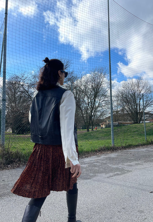 The leather vest