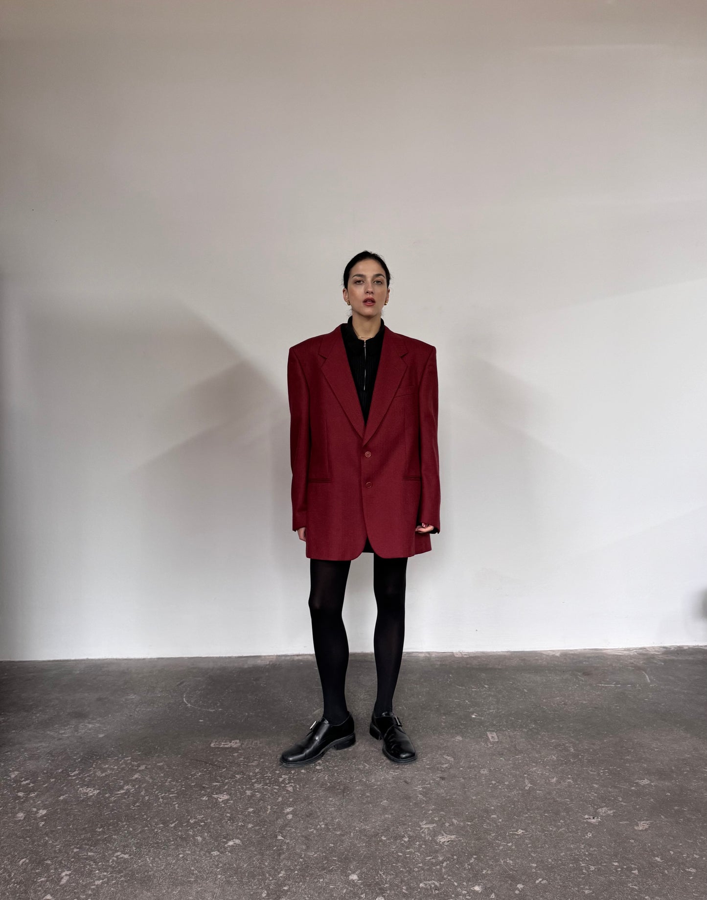 Spigato burgundy blazer