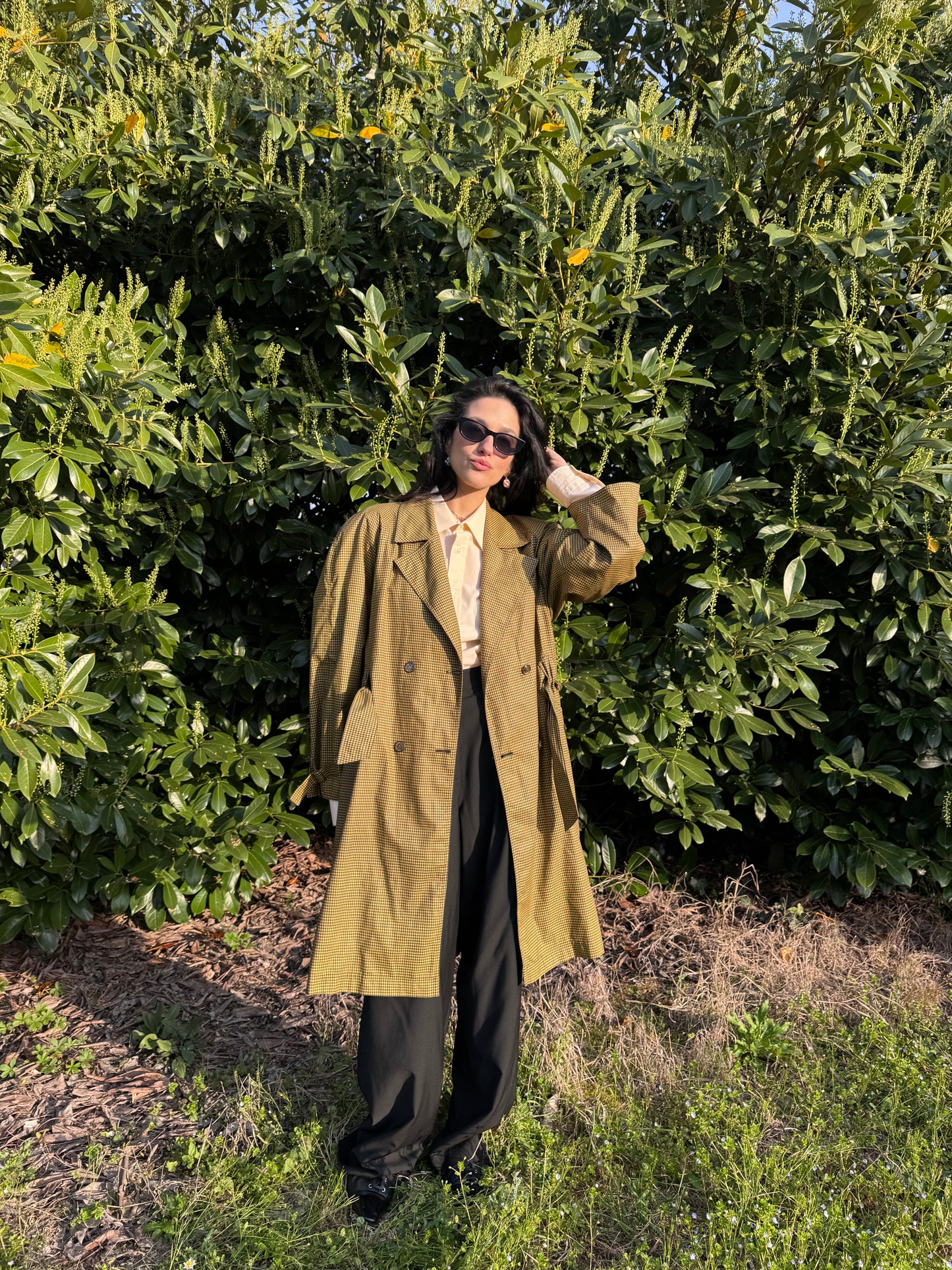 Mini pied de poule trenchcoat