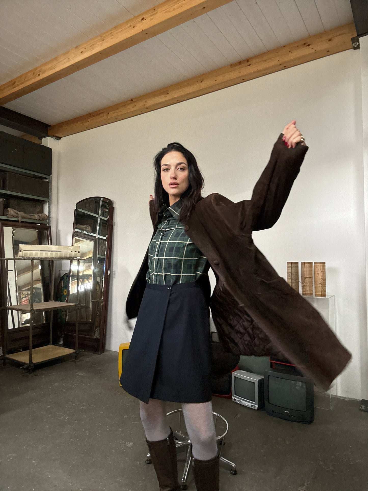 Robin Chocolate suede coat