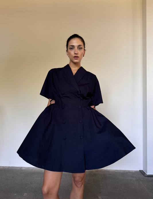 Pretty dark blue mini dress