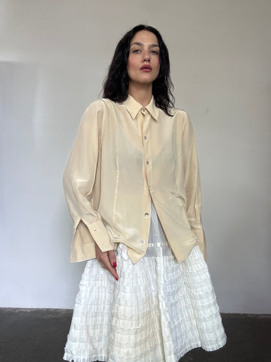 Creamy silk shirt