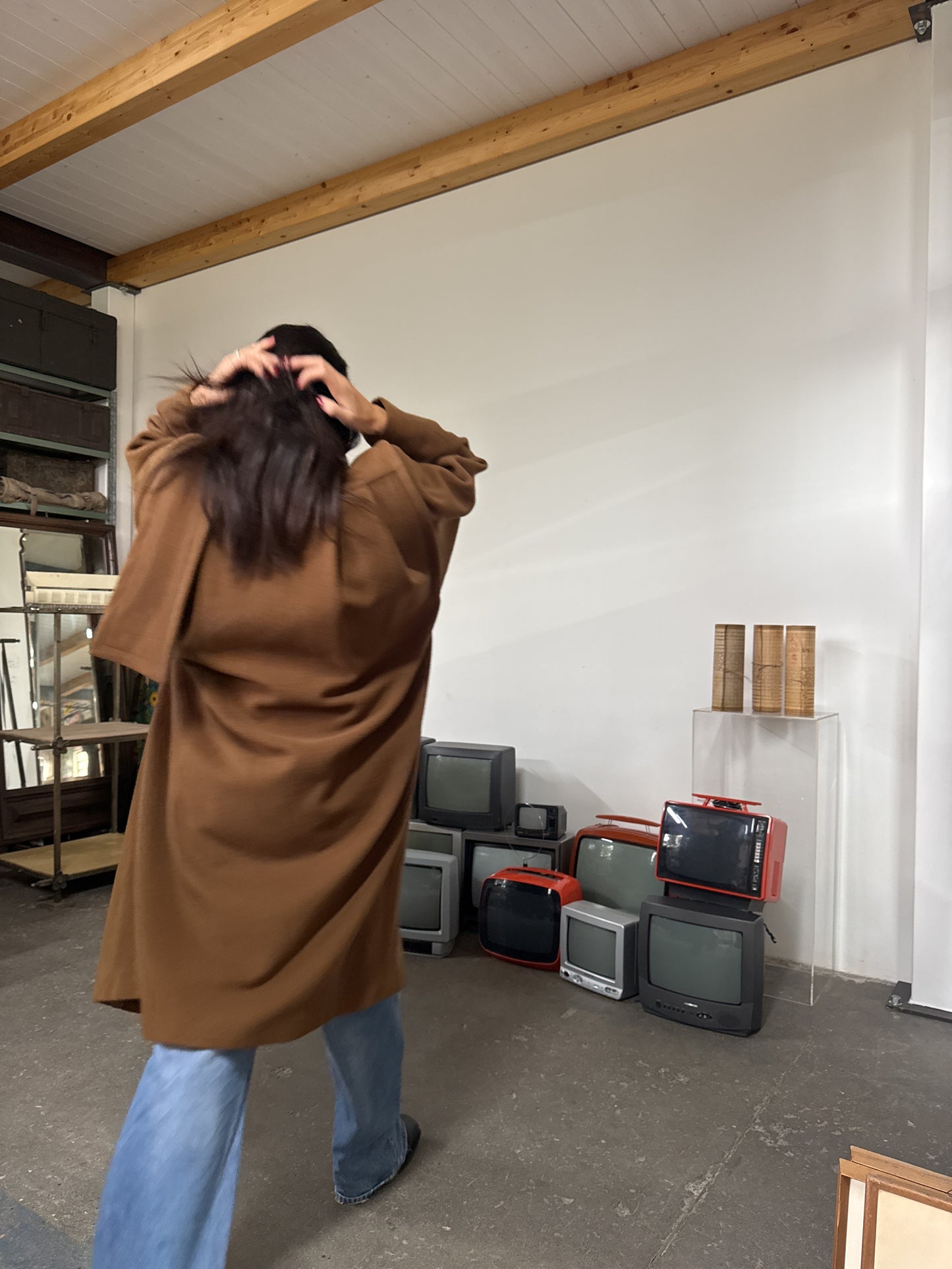 Caramello scarf coat