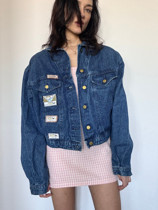 Denim cropped jacket