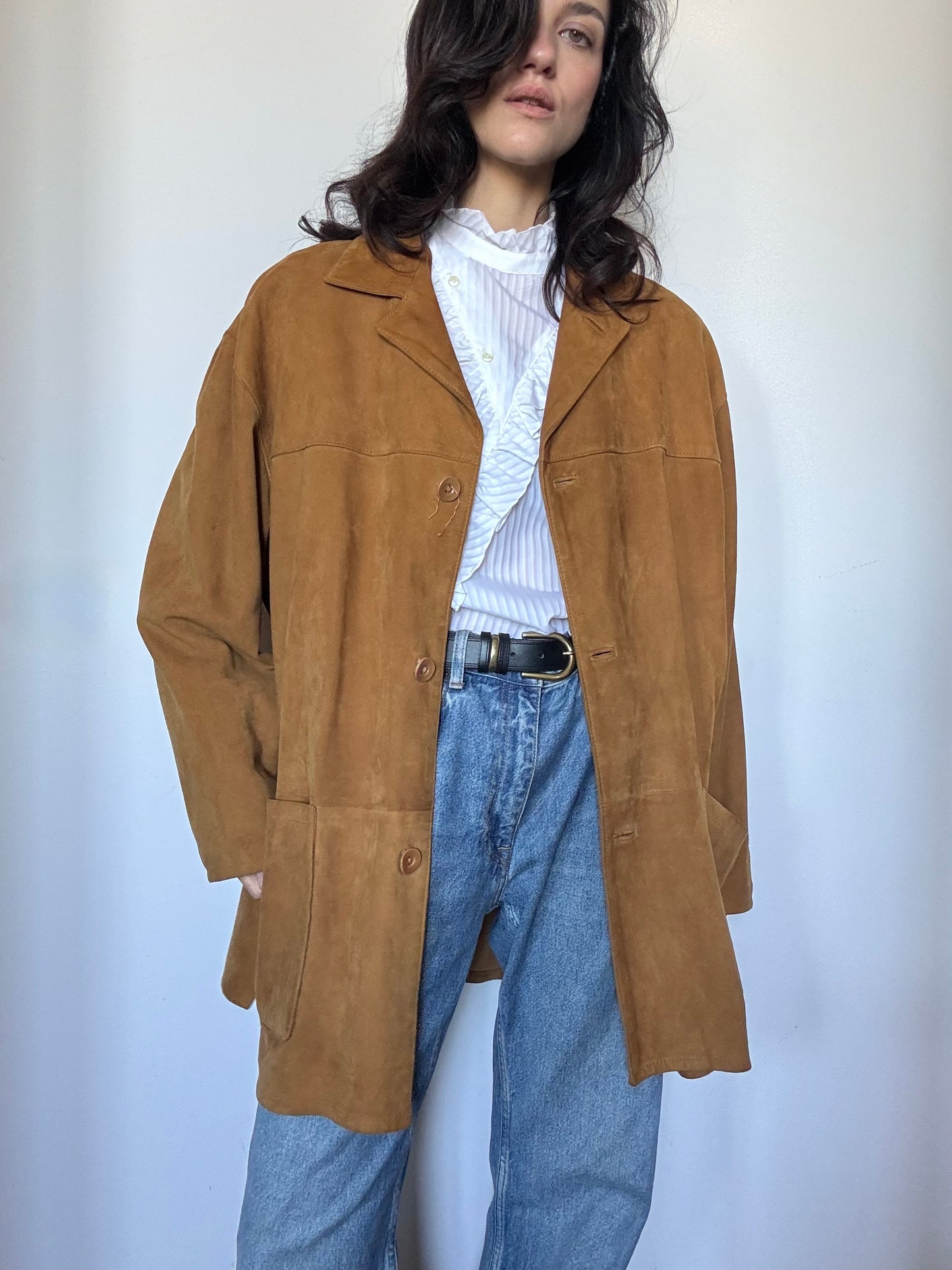 Classica giacca in suede