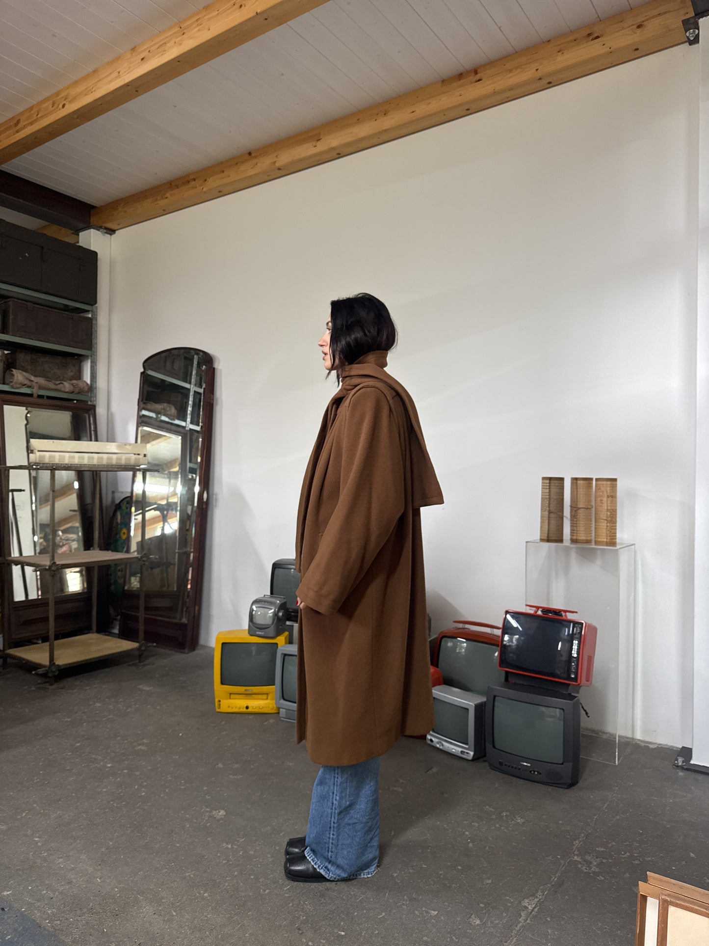 Caramello scarf coat