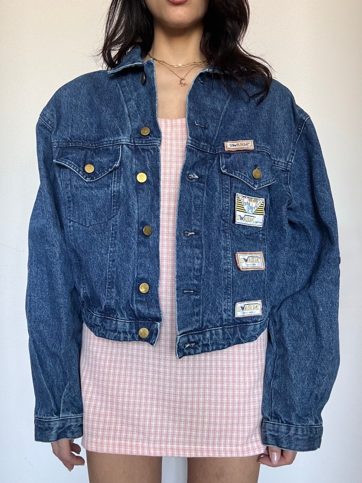 Denim cropped jacket