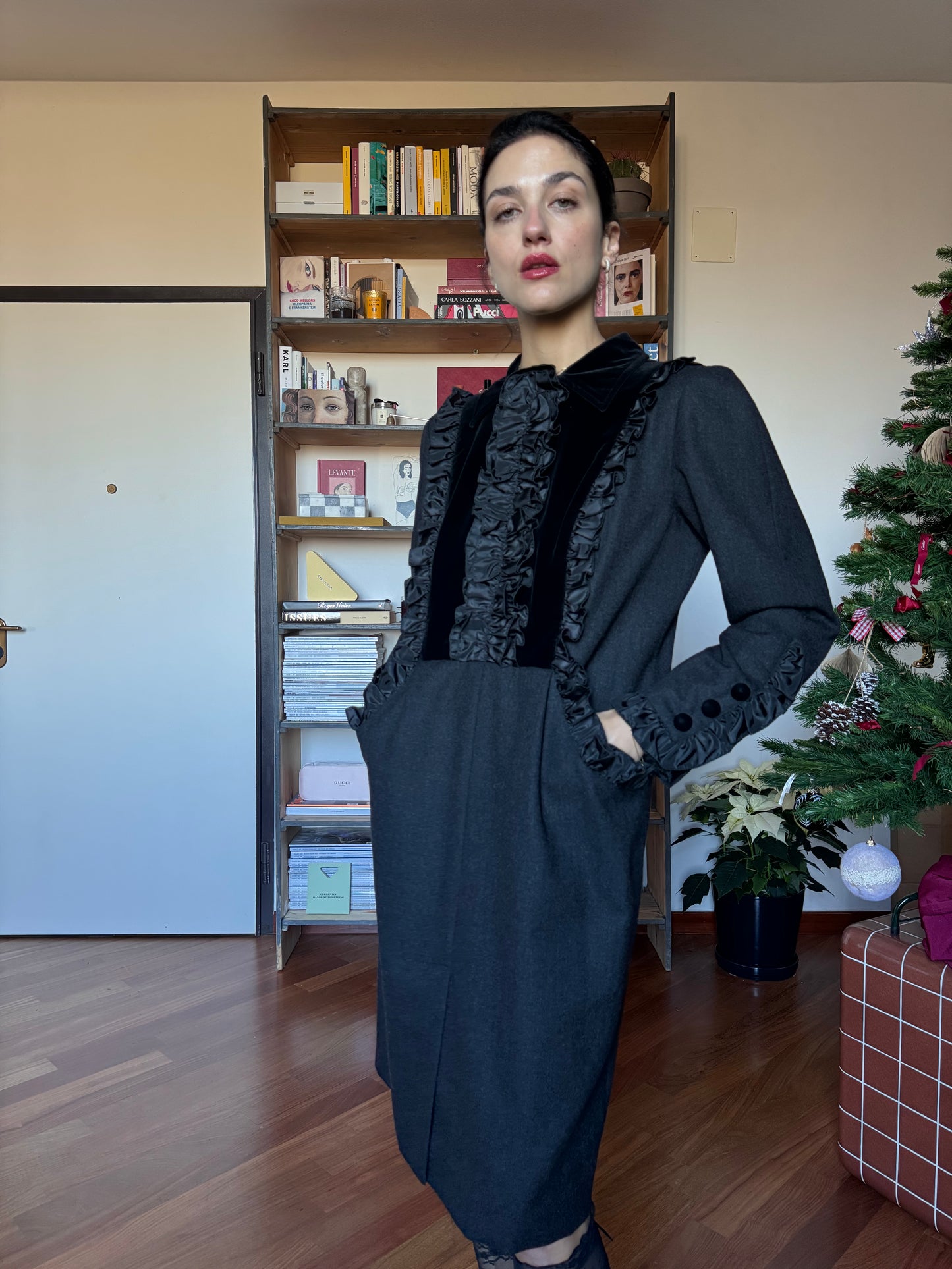 Nostalgico rouches dress