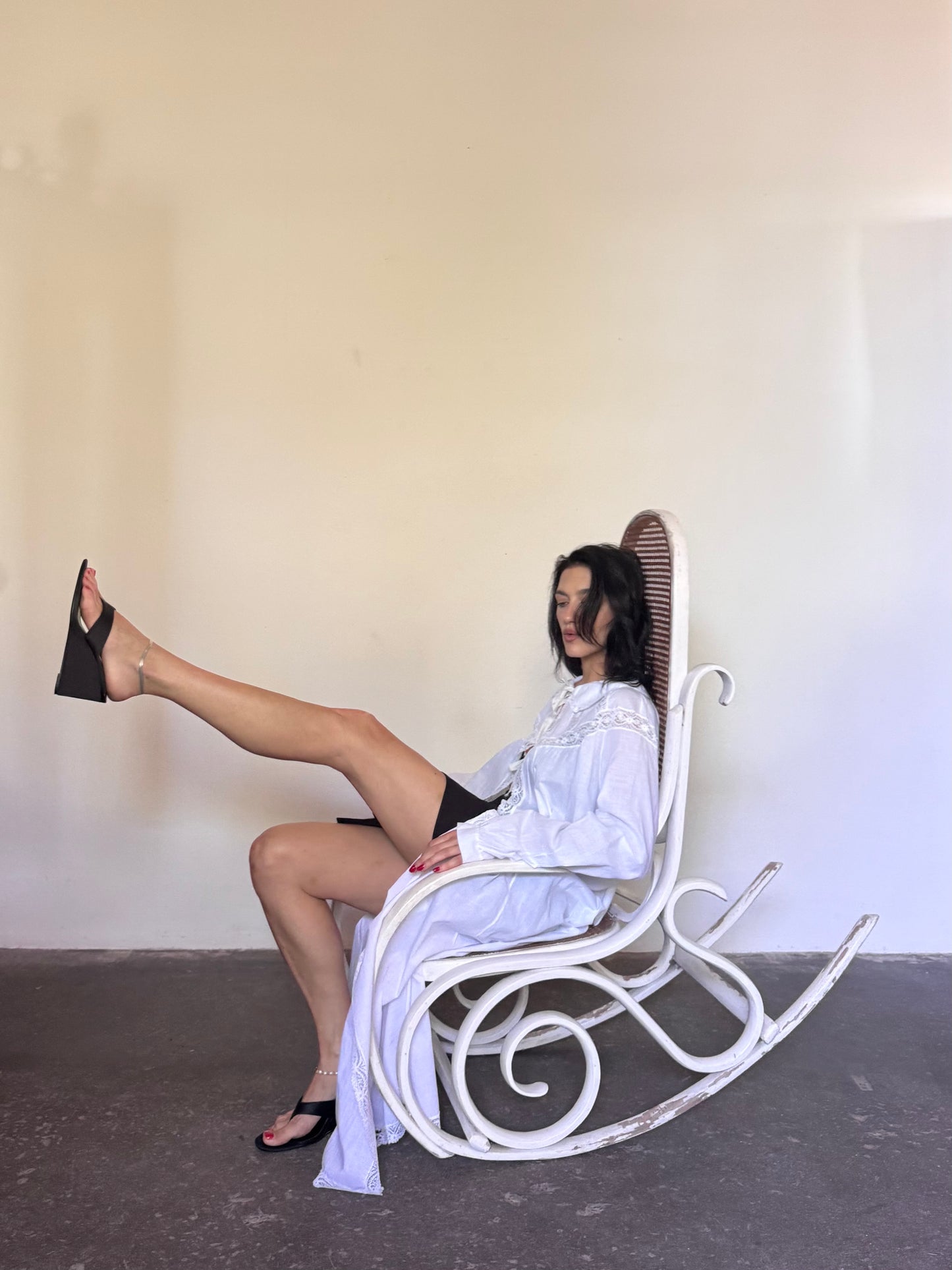 Long cotton embroidered nightie