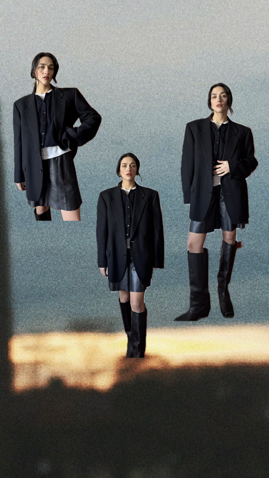 Wool & cachemire black blazer