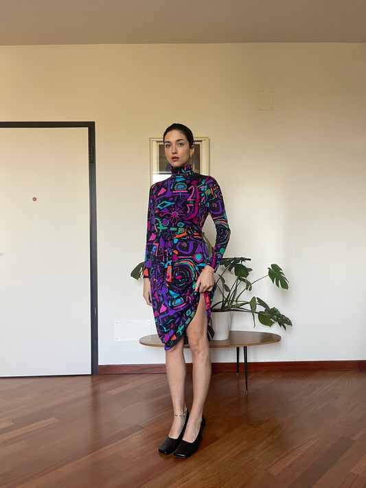 Ken Scott hand printed dress