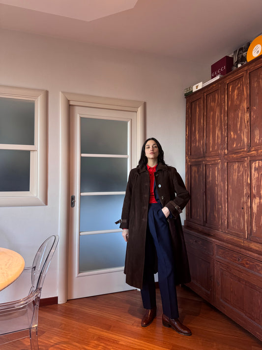 Brown velvet coat