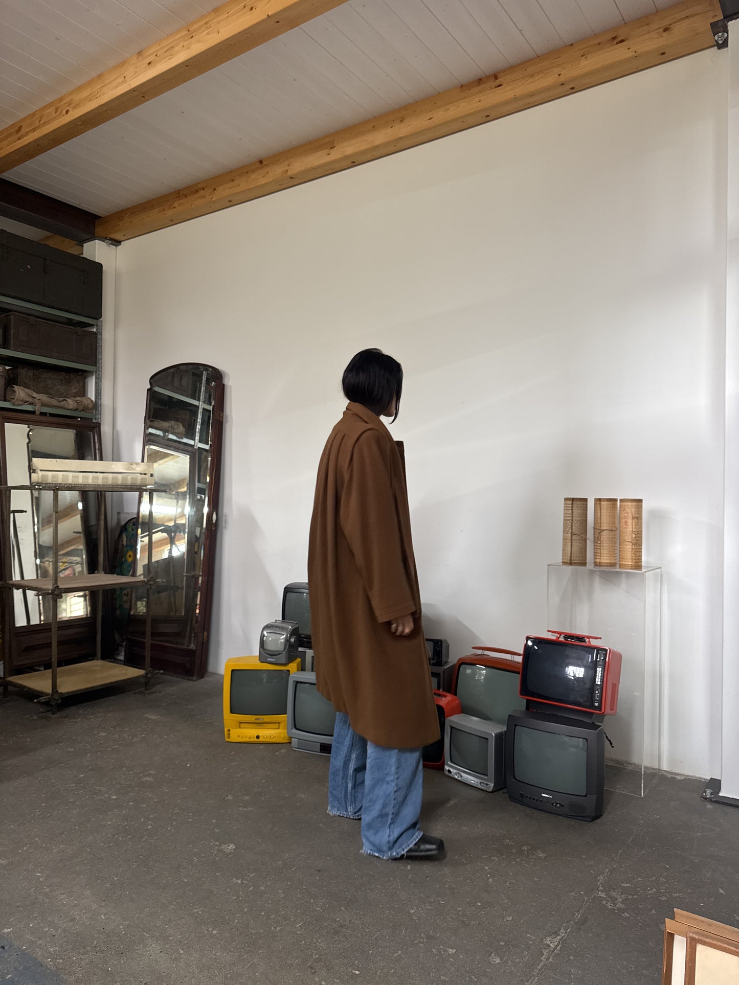 Caramello scarf coat