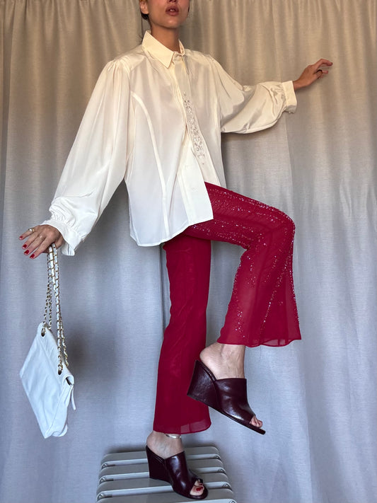 Crazy red flare pants