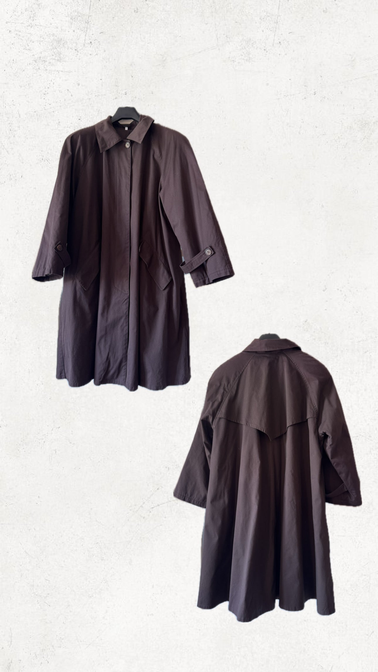 Brown cotton trench