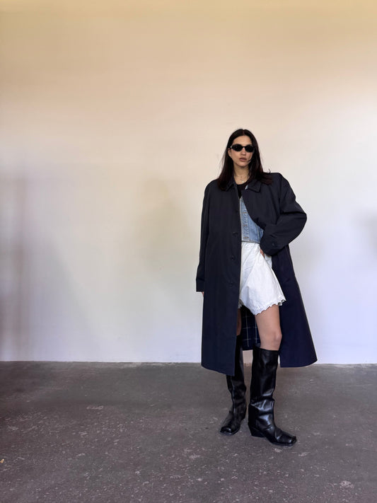 Perfetto blue trenchcoat