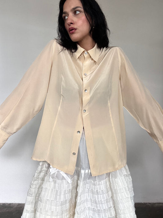Creamy silk shirt