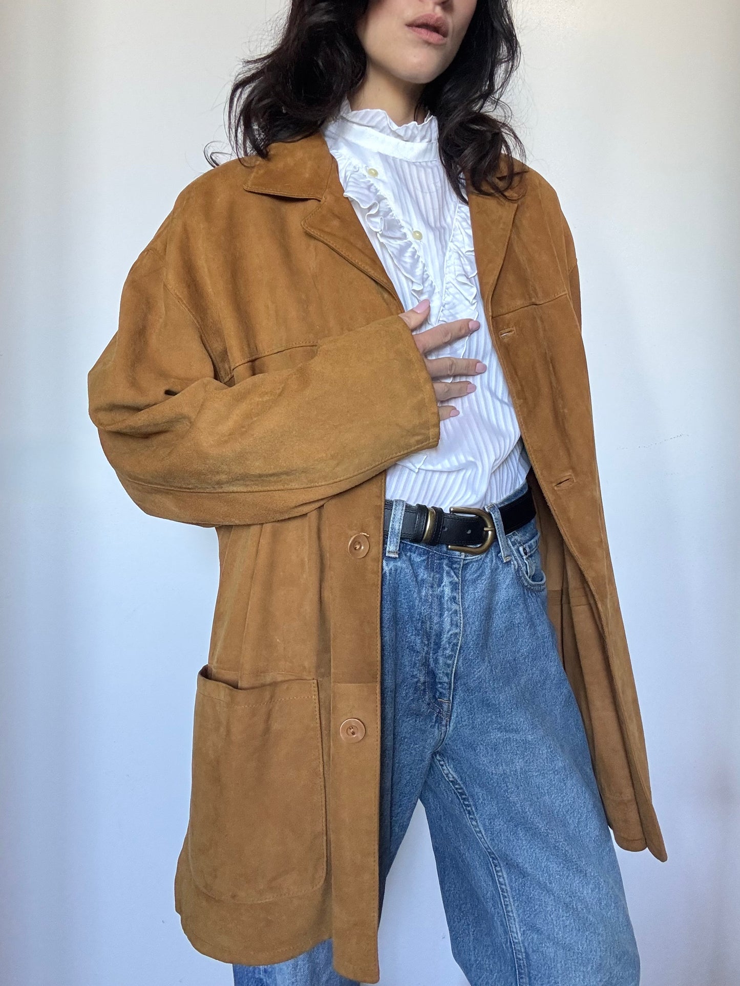 Classica giacca in suede
