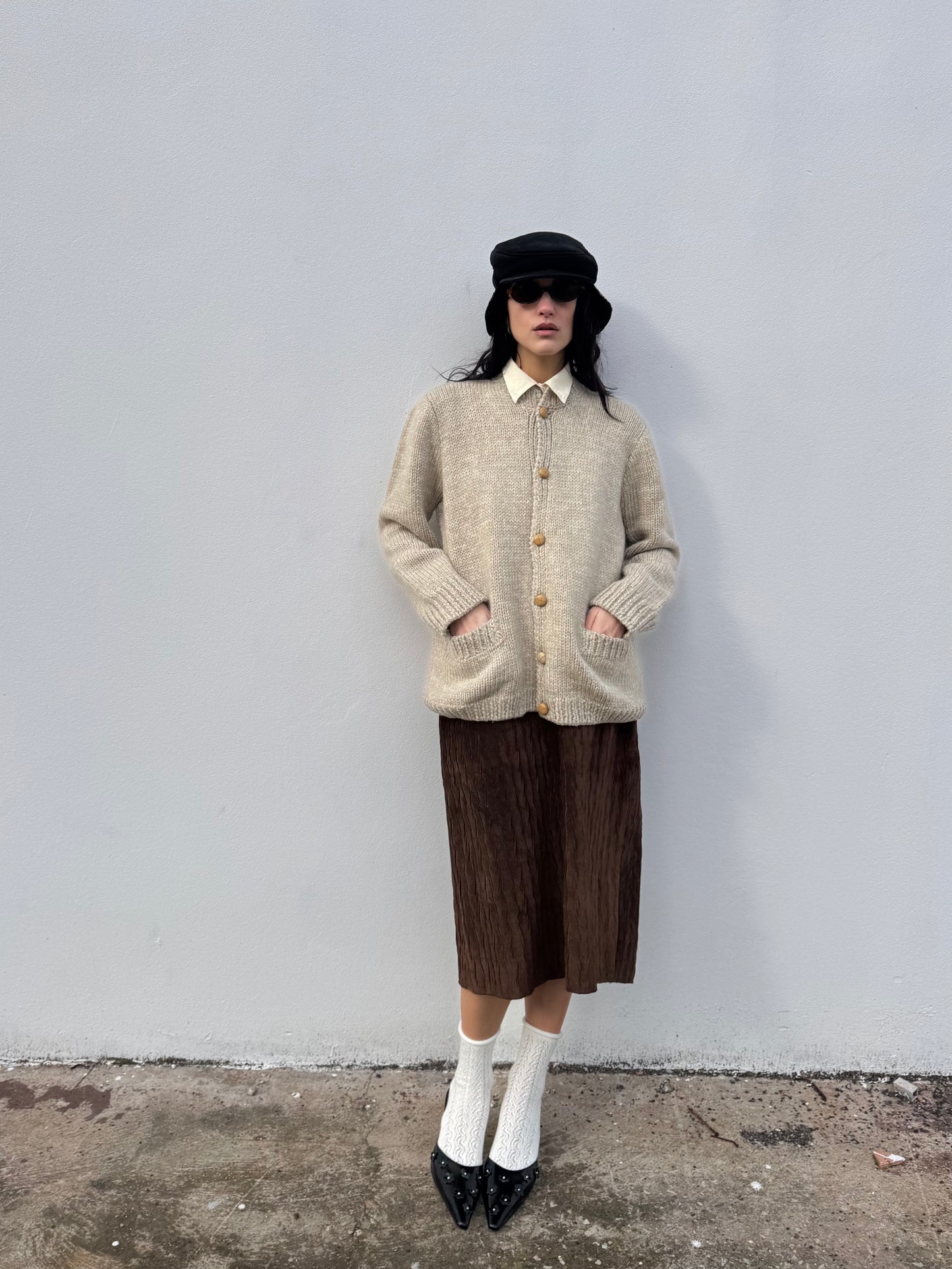 Handmade wool cardigan