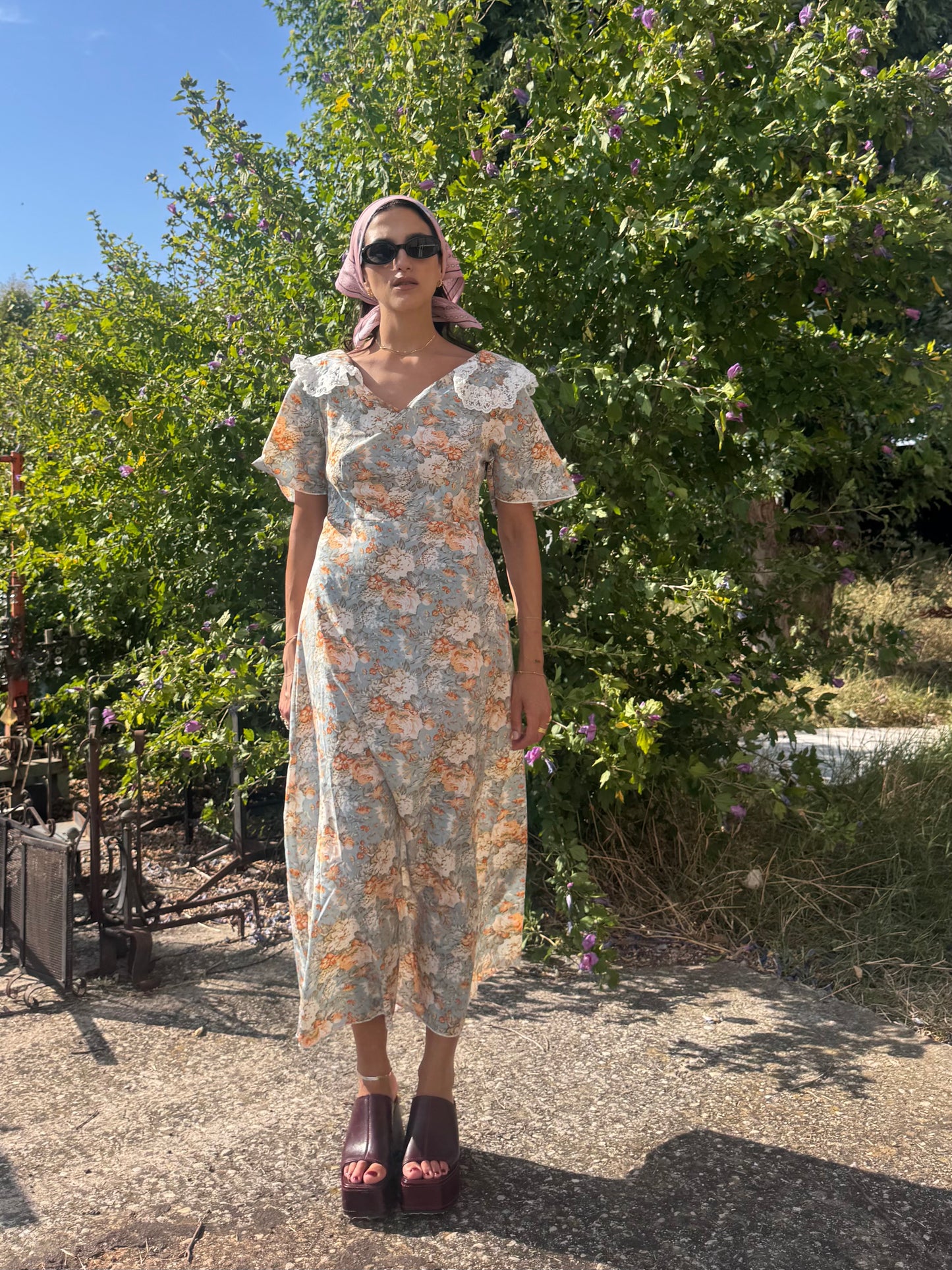 70s floral dress