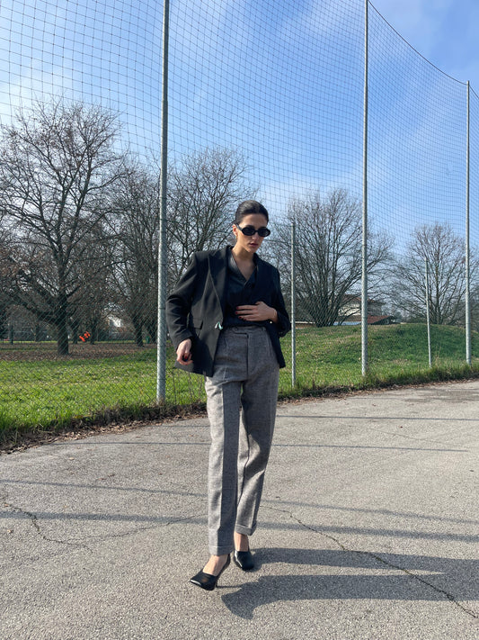 Grey wool pants