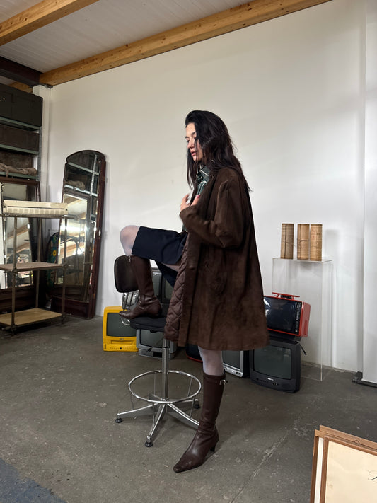 Robin Chocolate suede coat
