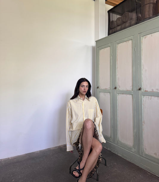 Yellow & white shirt