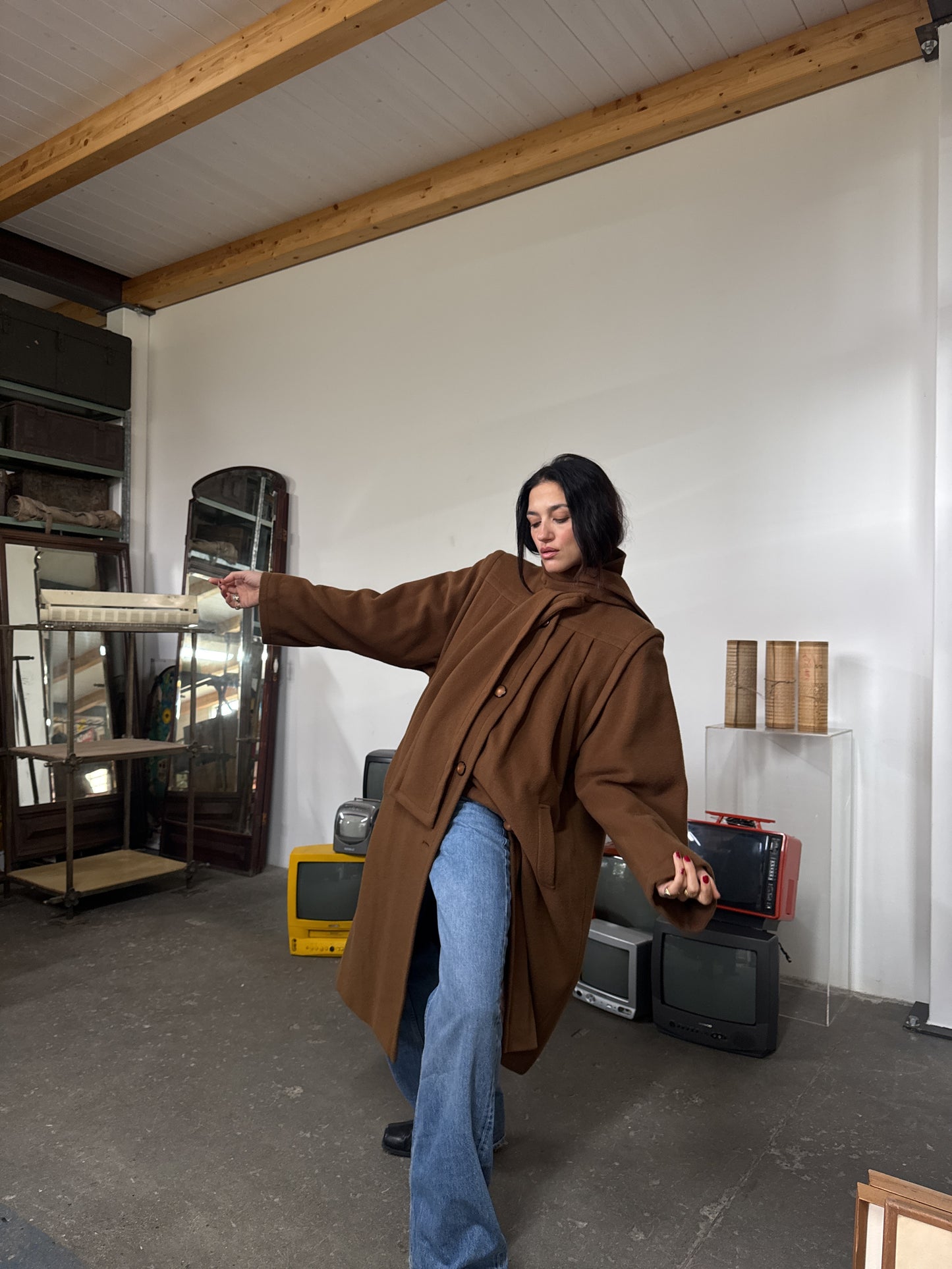 Caramello scarf coat