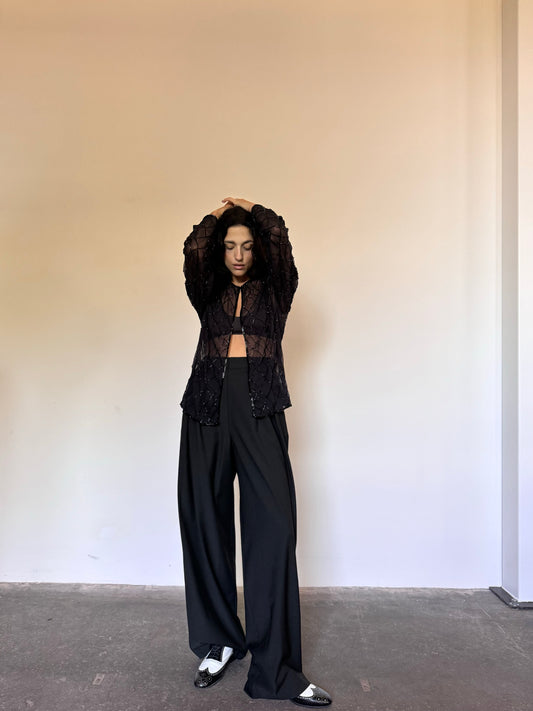 Mesh sparkling blouse -perfetta imperfetta