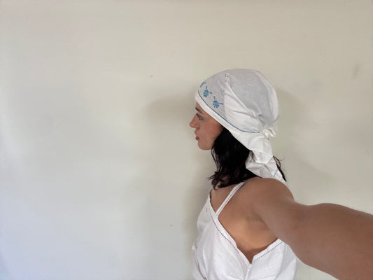 Cotton embroidered scarf