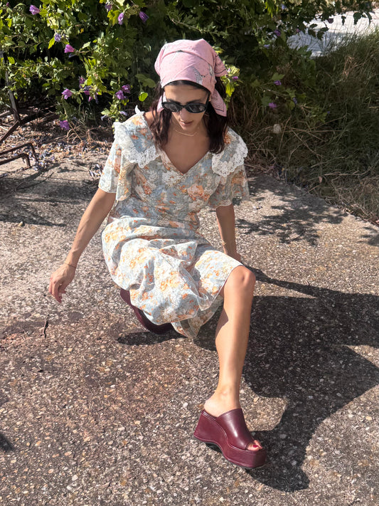 70s floral dress