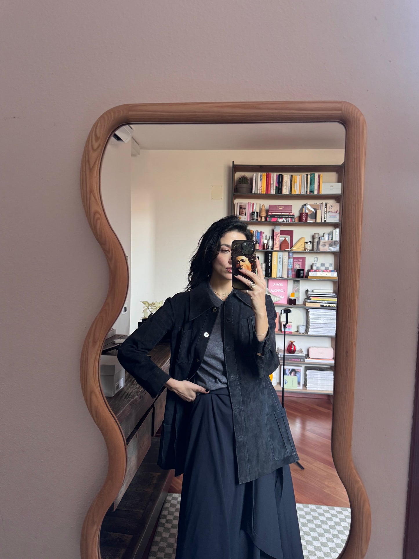 Blue suede shirt/jacket