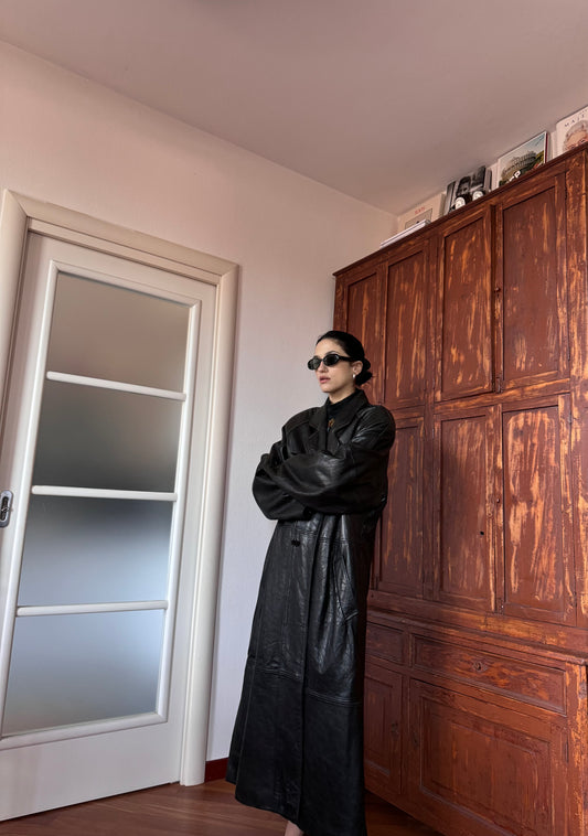 Overissimo leather coat