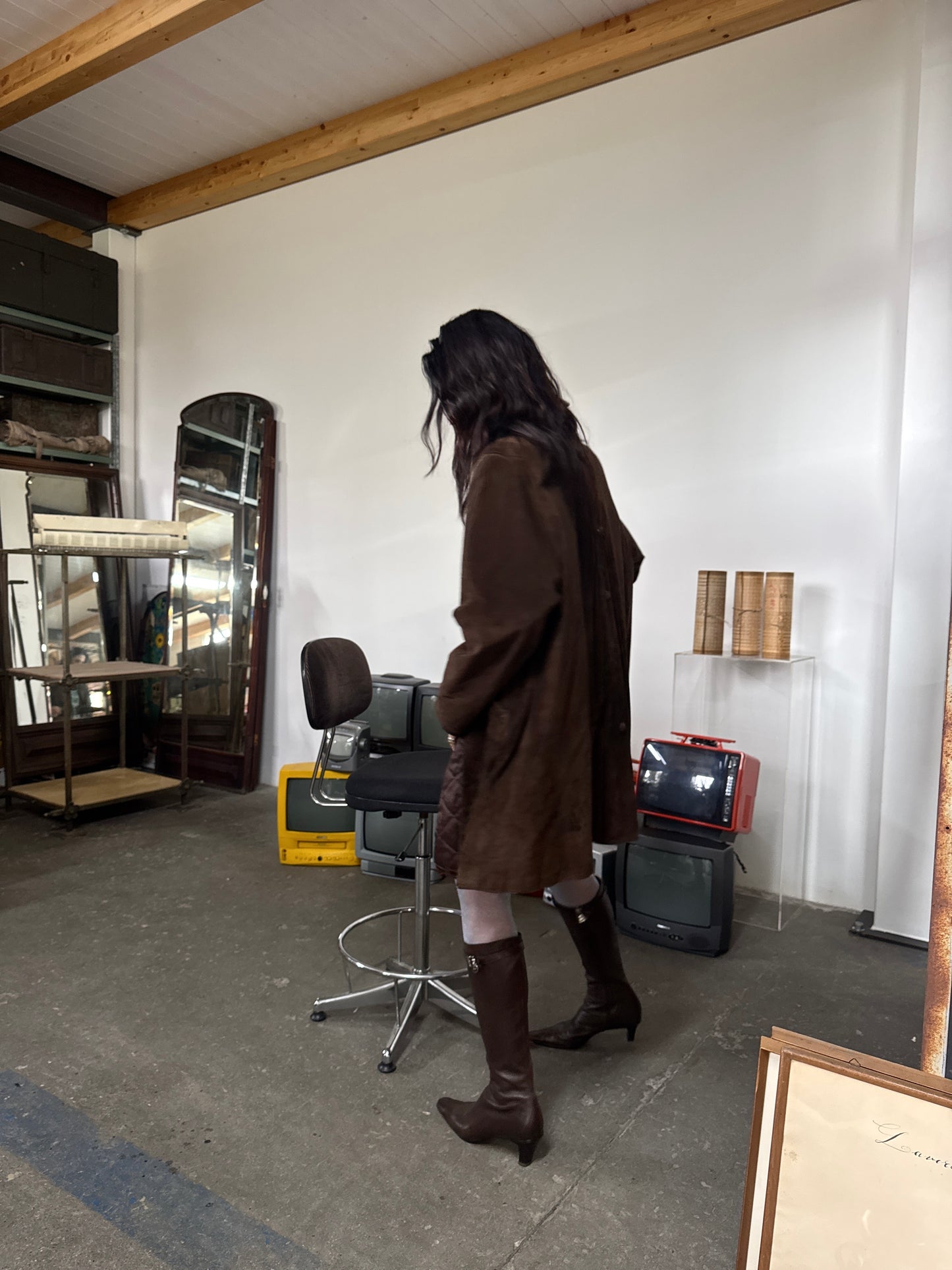 Robin Chocolate suede coat