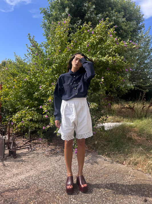 Deep blu Versace shirt