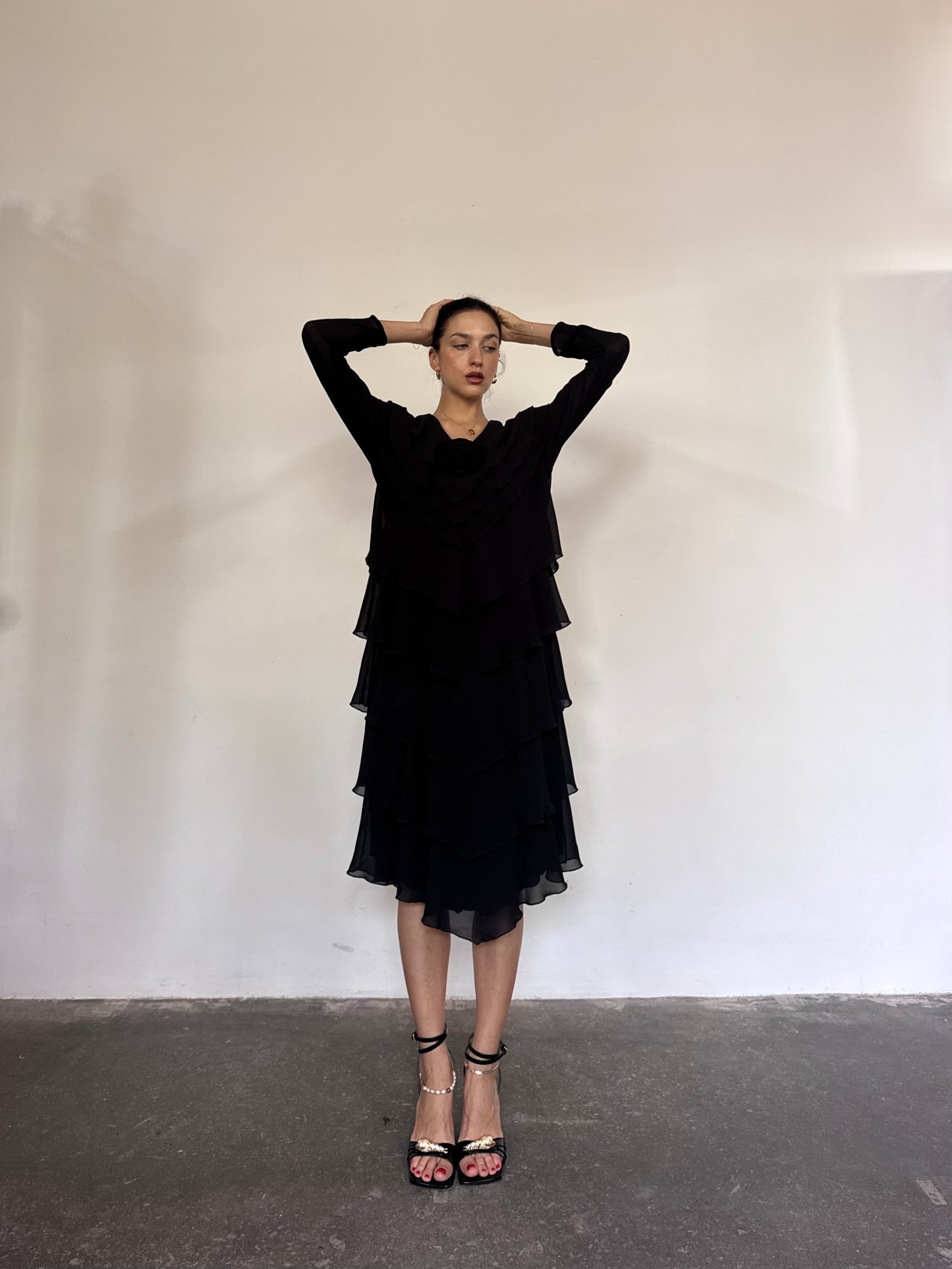 Roses black dress