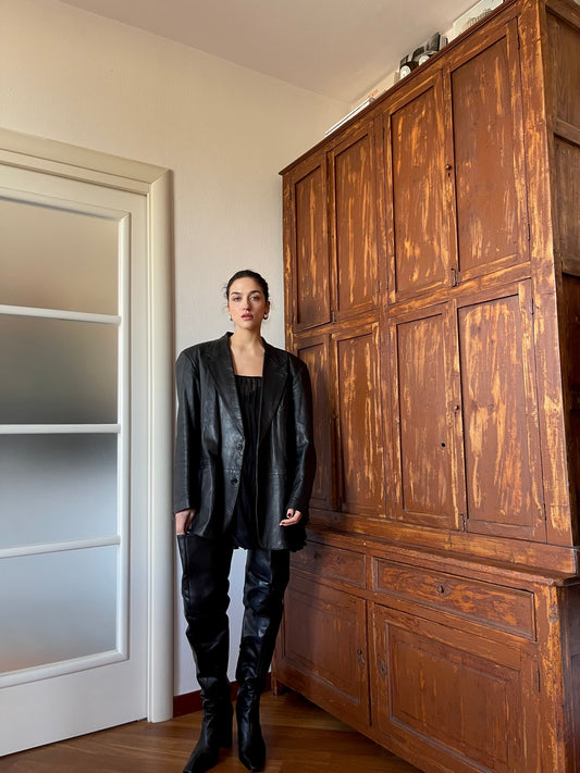 Necessario leather blazer