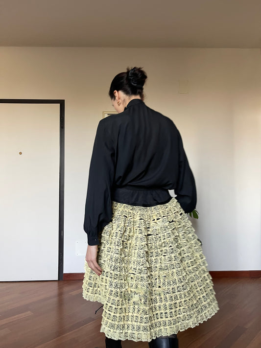 The Doll skirt- yellow lace