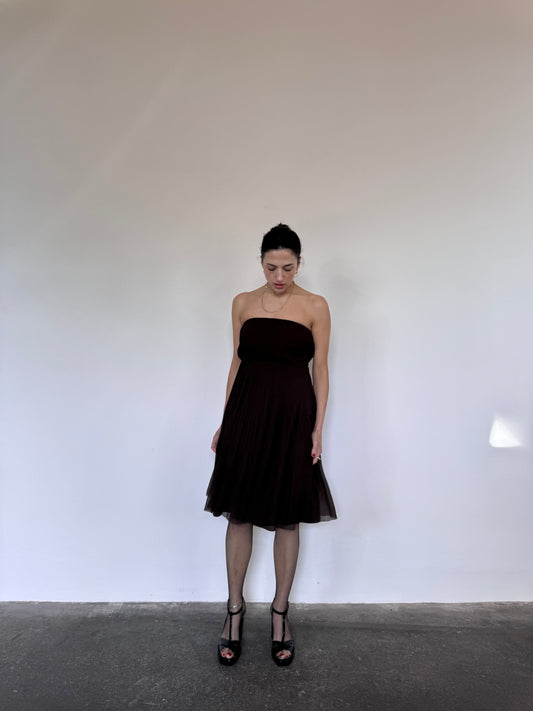 Choco silk J Crew dress