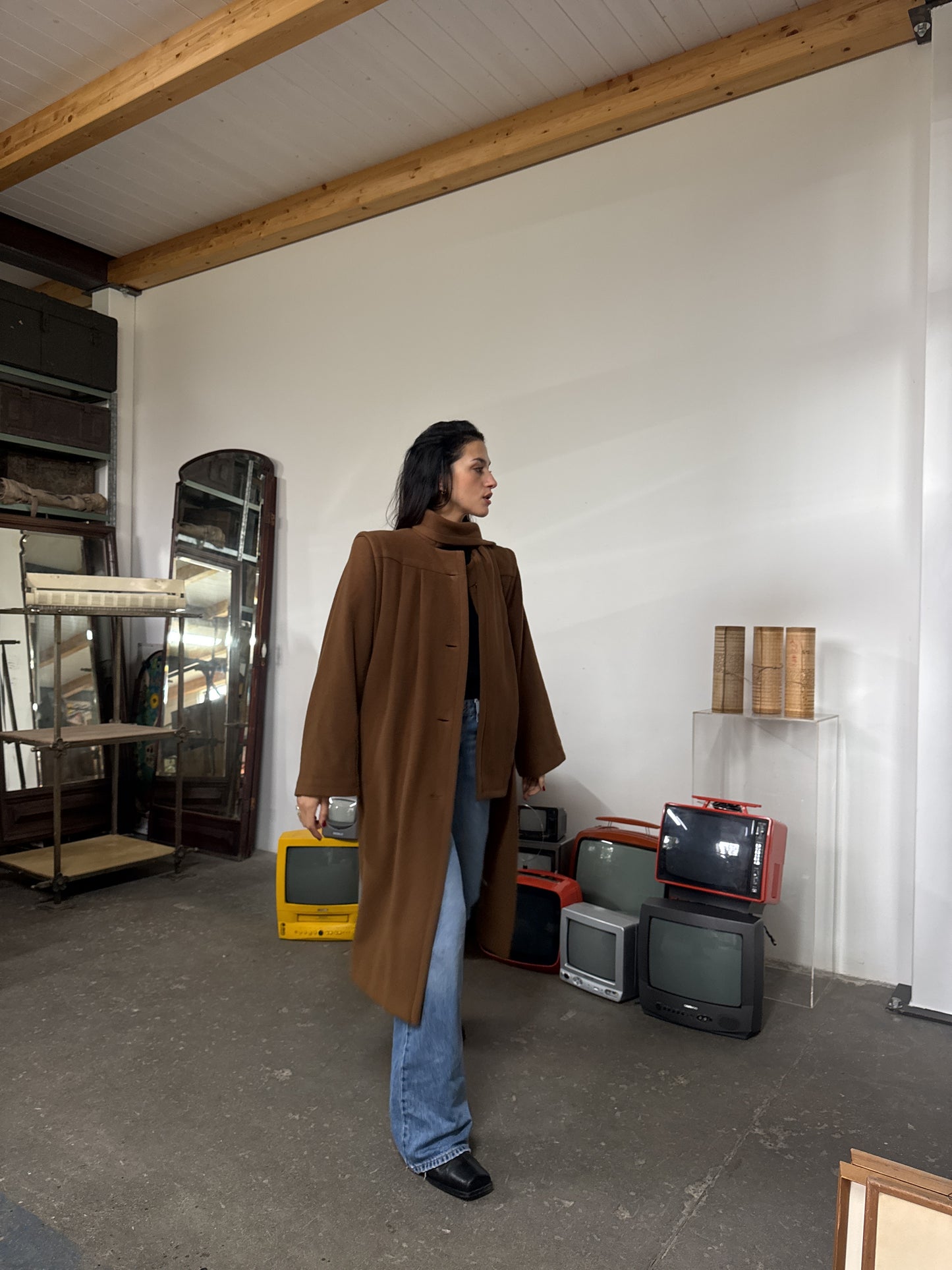 Caramello scarf coat