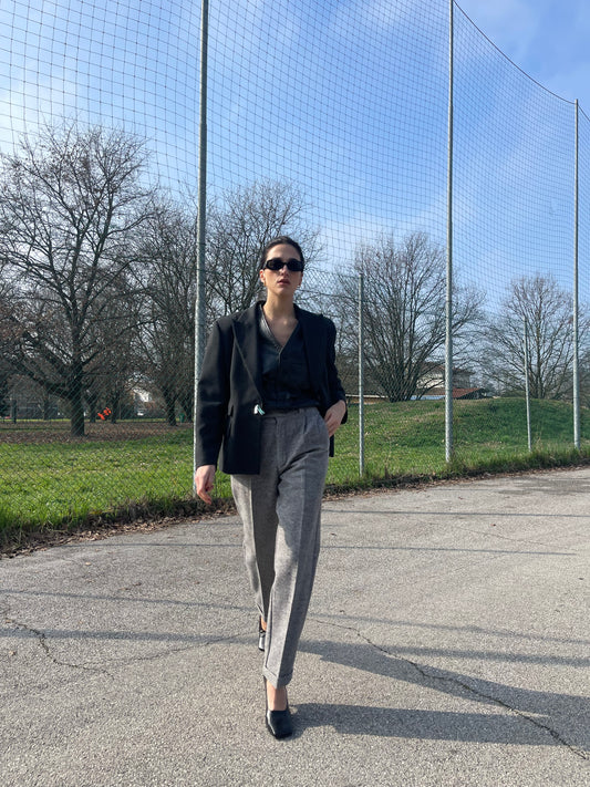 Grey wool pants