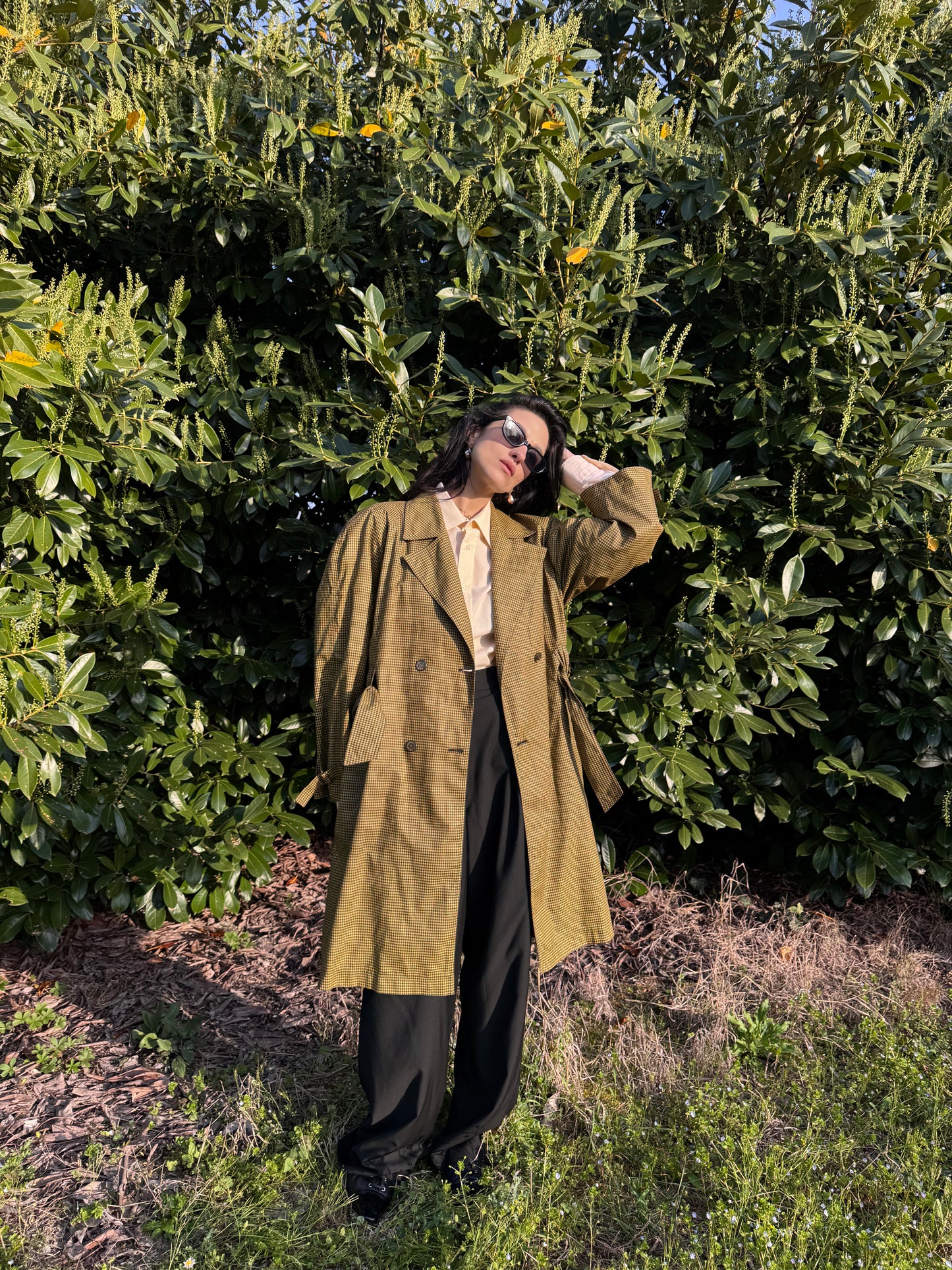 Mini pied de poule trenchcoat