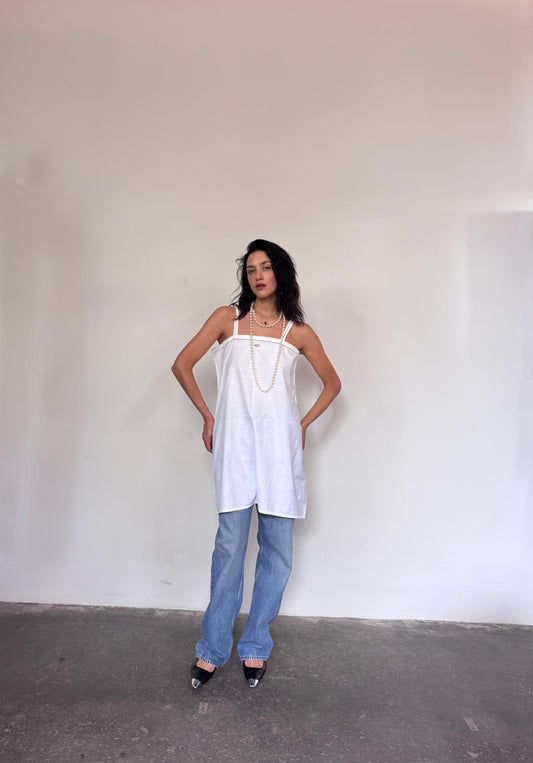 White handmade cotton dress