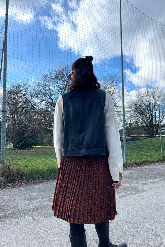 The leather vest